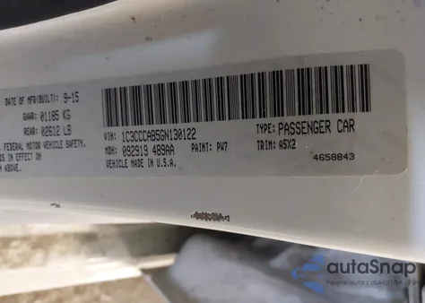 2016 Chrysler 200 Limited from USA, damaged, VIN 1C3CCCAB5GN130122